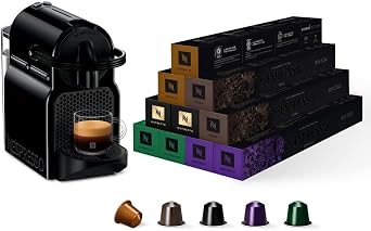 Nespresso - De'Longhi - Machine à Café Inissia Noir - Avec 100 Capsules